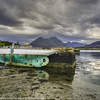 Buy canvas prints of Raasay under heavy clouds by Chris Drabble