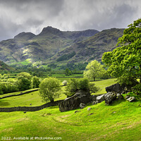 Buy canvas prints of Light on the Langdale Pikes by Chris Drabble