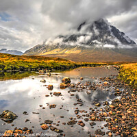 Buy canvas prints of Buchaille Etive Mor in cloud by Chris Drabble