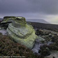 Buy canvas prints of Mad Woman Stone, Kinder Scout by Chris Drabble