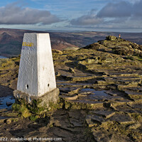 Buy canvas prints of Win Hill Pike in low Winter sun by Chris Drabble