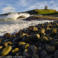 Buy canvas prints of Dunstanburgh Castle in early light by Chris Drabble
