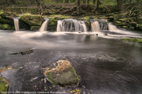 Yorkshire Bridge Waterfall Picture Board by Chris Drabble
