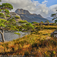 Buy canvas prints of Slioch and Loch Maree in Autumn colour by Chris Drabble