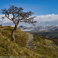 Buy canvas prints of Edale during a flurry of snow by Chris Drabble