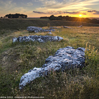 Buy canvas prints of Arbor Low sunset by Chris Drabble