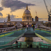 Buy canvas prints of St Paul's Cathedral from the Millennium Bridge (2) by Chris Drabble