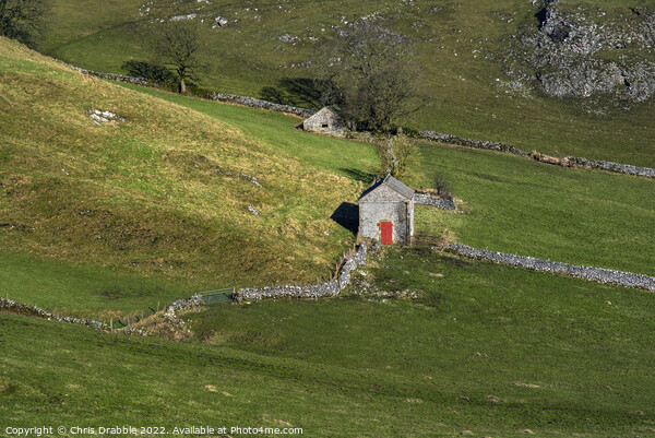 Dowel Dale Barns in early light Picture Board by Chris Drabble