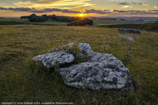 Arbor Low at sunset Picture Board by Chris Drabble