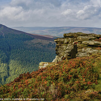 Buy canvas prints of Win Hill from Bamford Edge (1) by Chris Drabble