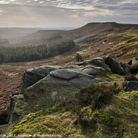 Buy canvas prints of Higger Tor with rain moving through by Chris Drabble