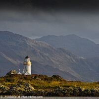 Buy canvas prints of Isle Ornsay Lighthouse in Autumn light by Chris Drabble