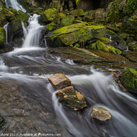 Buy canvas prints of Lumsdale Waterfall (2) by Chris Drabble