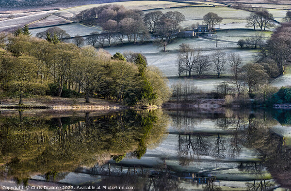 Ladybower Reflections Picture Board by Chris Drabble