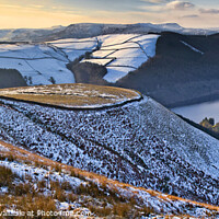 Buy canvas prints of Ladybower Reservoir from Whinstone Lee Tor by Chris Drabble
