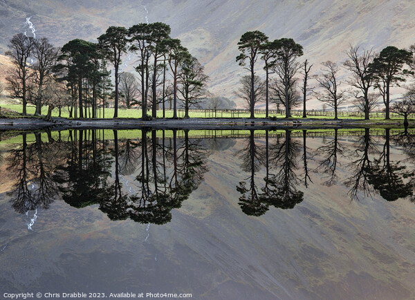 Buttermere reflections Picture Board by Chris Drabble
