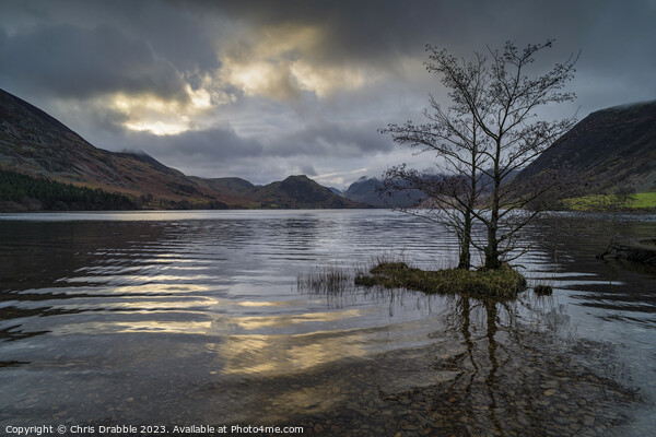 Crummock Water ripples at dawn Picture Board by Chris Drabble