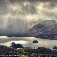 Buy canvas prints of Derwent Water from Latrigg by Chris Drabble