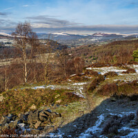Buy canvas prints of The view north from Tumbling Hill Quarry in Winter by Chris Drabble