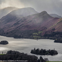Buy canvas prints of Catbells under storm clouds by Chris Drabble