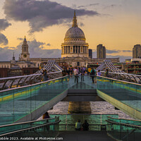 Buy canvas prints of Millennium Bridge, London by Chris Drabble