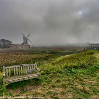 Buy canvas prints of Cley-next-the-Sea Windmill  by Chris Drabble
