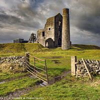 Buy canvas prints of Magpie Mine under storm clouds by Chris Drabble