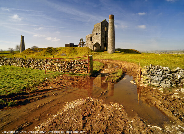 Reflections of the Magpie Mine after the rain Picture Board by Chris Drabble