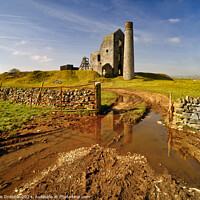 Buy canvas prints of Reflections of the Magpie Mine after the rain by Chris Drabble