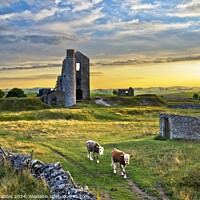 Buy canvas prints of The Magpie Mine at sunset by Chris Drabble