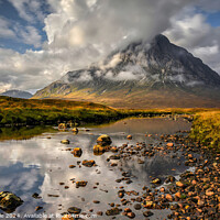 Buy canvas prints of Cloud chasing, Buachaille Etive Mor by Chris Drabble
