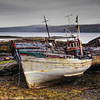 Buy canvas prints of The Wrecks in Salen Bay. Isle of Mull by Chris Drabble