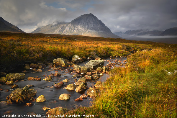 Buachaille Etive Mor at dawn Picture Board by Chris Drabble