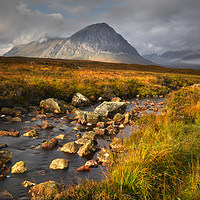 Buy canvas prints of Buachaille Etive Mor at dawn by Chris Drabble