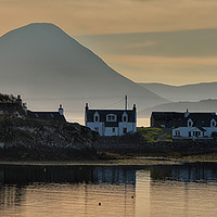 Buy canvas prints of Camusterrach and the Cuillin, Applecross, Scotland by Chris Drabble