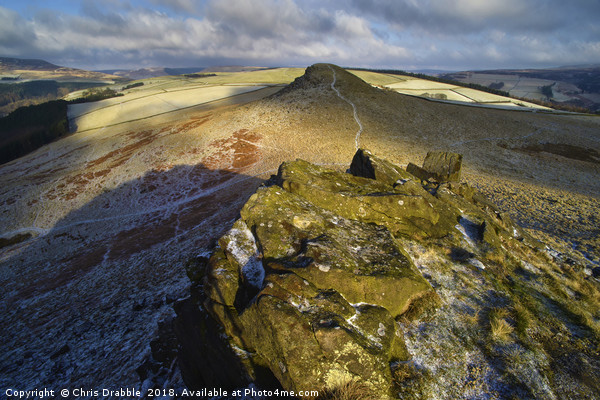 Crook Hill in Winter, Bamford, the Peak District,  Picture Board by Chris Drabble