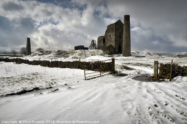 Magpie Mine in Winter, Monyash, England Picture Board by Chris Drabble