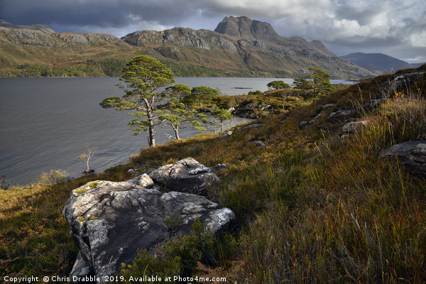 Rain clouds over Slioch and Loch Maree             Picture Board by Chris Drabble