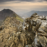 Buy canvas prints of Crib Goch, early morning in May (1) by Chris Drabble