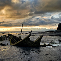Buy canvas prints of Black Nab and the wreck of the Admiral Von Tromp. by Chris Drabble