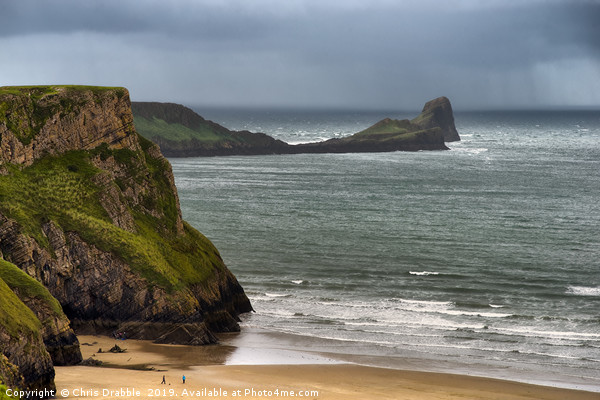Worms Head, Rhossili Bay, the Gower Peninsula Picture Board by Chris Drabble