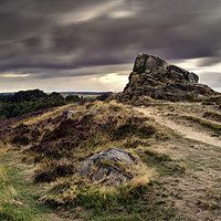 Buy canvas prints of Ashover Stone and moving clouds by Chris Drabble