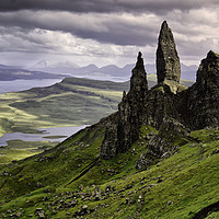 Buy canvas prints of The Old Man of Storr caught in Spring light.  by Chris Drabble