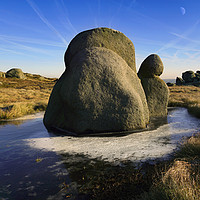 Buy canvas prints of The Snail Stone, Kinder Scout by Chris Drabble