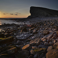 Buy canvas prints of Nash Point at sunset                               by Chris Drabble