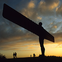 Buy canvas prints of Angel of the North at sunset by Chris Drabble