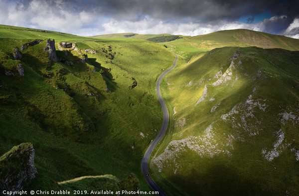 Cloud shadow on Winnats Pass                       Picture Board by Chris Drabble