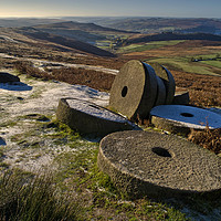 Buy canvas prints of Abandoned Millstones at Stanage Edge by Chris Drabble