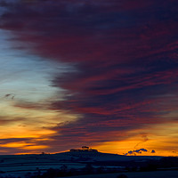 Buy canvas prints of Minninglow with light from the rising sun (3)      by Chris Drabble