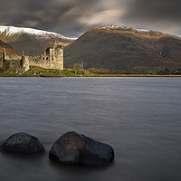 Buy canvas prints of Eerie light at Kilchurn Castle by Chris Drabble